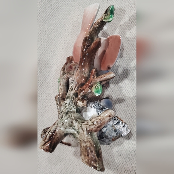 Vintage Thames Blue Bird Chick's in nest hand painted ceramic made in Japan - Picture 3 of 11